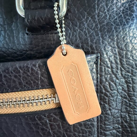 COACH Tote in Black Pebbled Leather - Picture 11 of 11